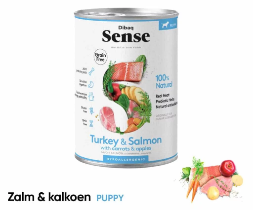 DIBAQ SENSE SALMON &  TURKEY (PUPPY) CAN | Wet Food