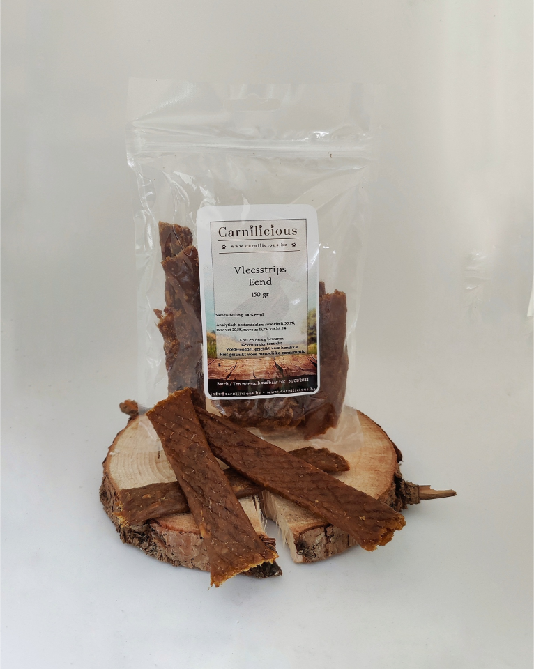 CARNILICIOUS Vleesstrips Eend 150gr