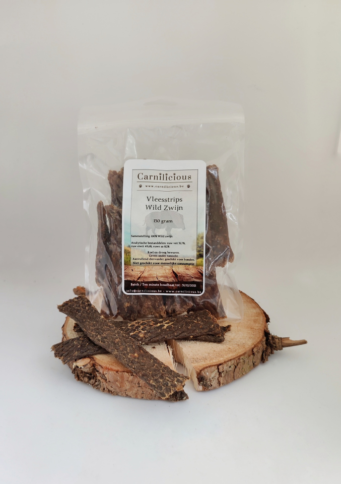 CARNILICIOUS Vleesstrips Wild Zwijn 150gr