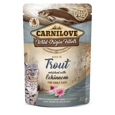 CARNILOVE Cat pouch Trout 85g 