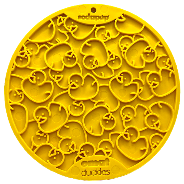 SODAPUP Lickmat Duckies with Suction Cups- Yellow