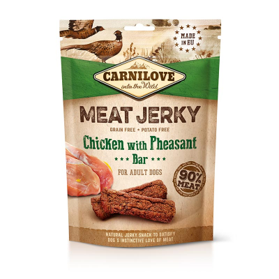 [8595602552016] CARNILOVE Jerky - Chicken with Pheasant Bar 100g 
