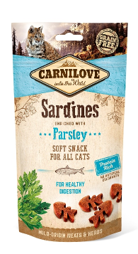 [8595602527236] CARNILOVE Soft Snack Sardines with Parsley 50g 