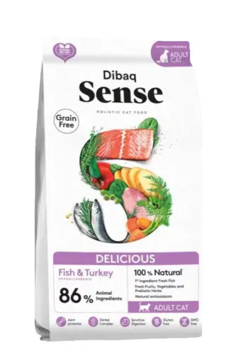 [8424160026106] Dibaq Sense Cat DELICIOUS (FISH & TURKEY) 